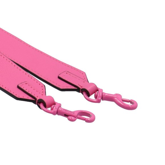 MOSCHINO Biker Shoulder Bag Leather Pink Women - Picture 8 of 9